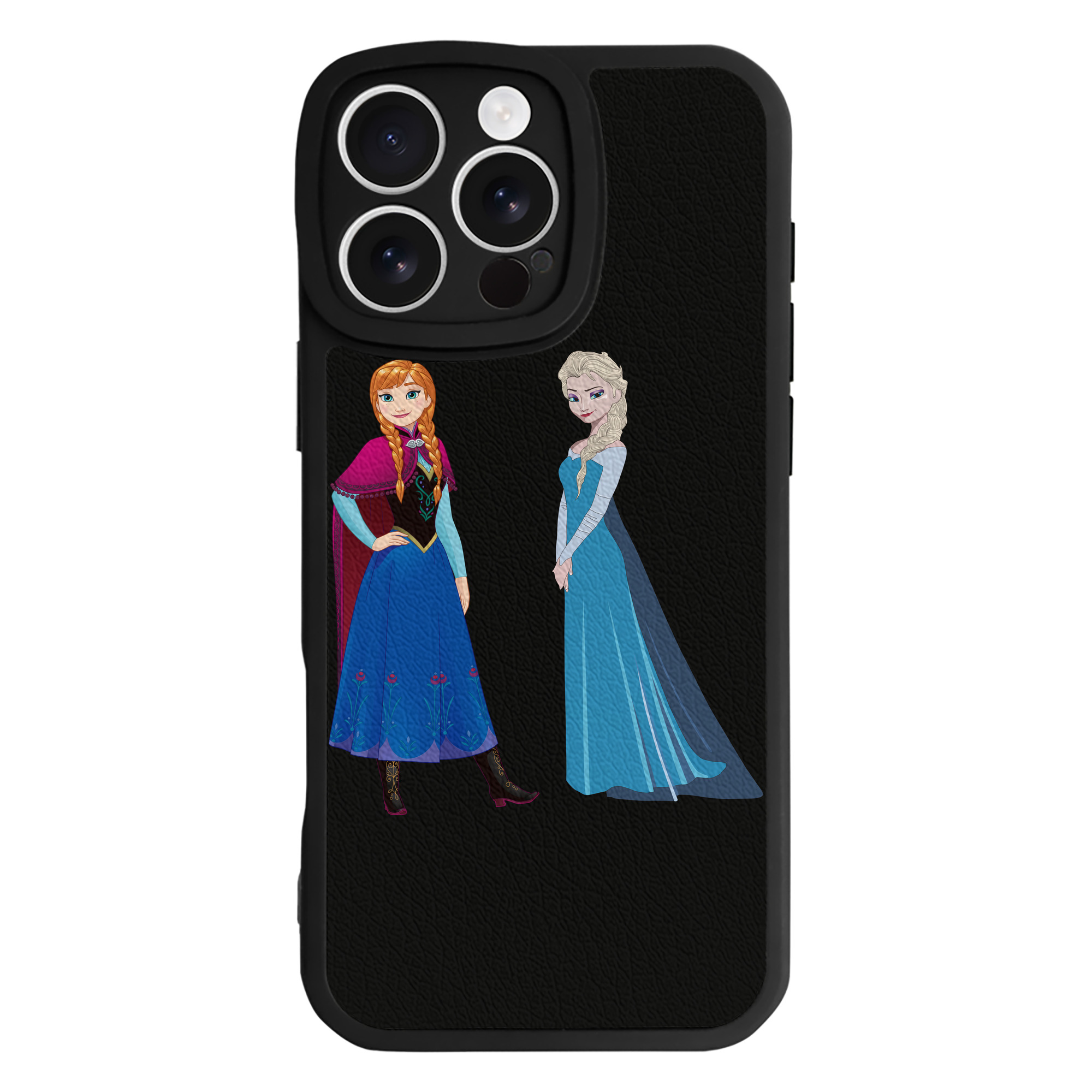 （画像用） アナと雪の女王 アンナ エルサ Frozen Anna Elsa 【iPhone 16シリーズ対応】シリコンスマホケース（レザー調） 材質：シリコン